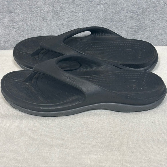 Crocs Kadee II Flip Flop Sandals-Black-Women Size 8 - Picture 4 of 11